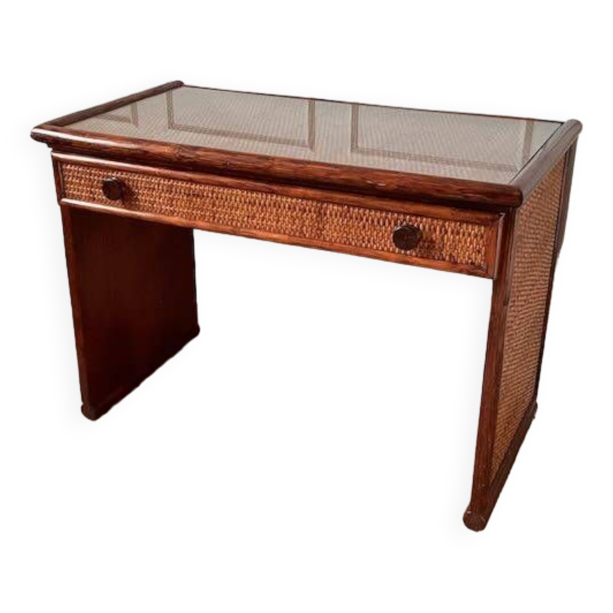 Roche-Bobois rattan desk