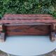 Porte revues brutaliste en pin 1970