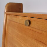 Secretary and shelf hanging in elm.