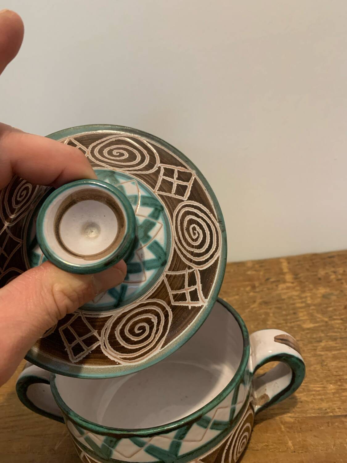 Robert Picault Vallauris Vintage Ceramic Pot circa 1960