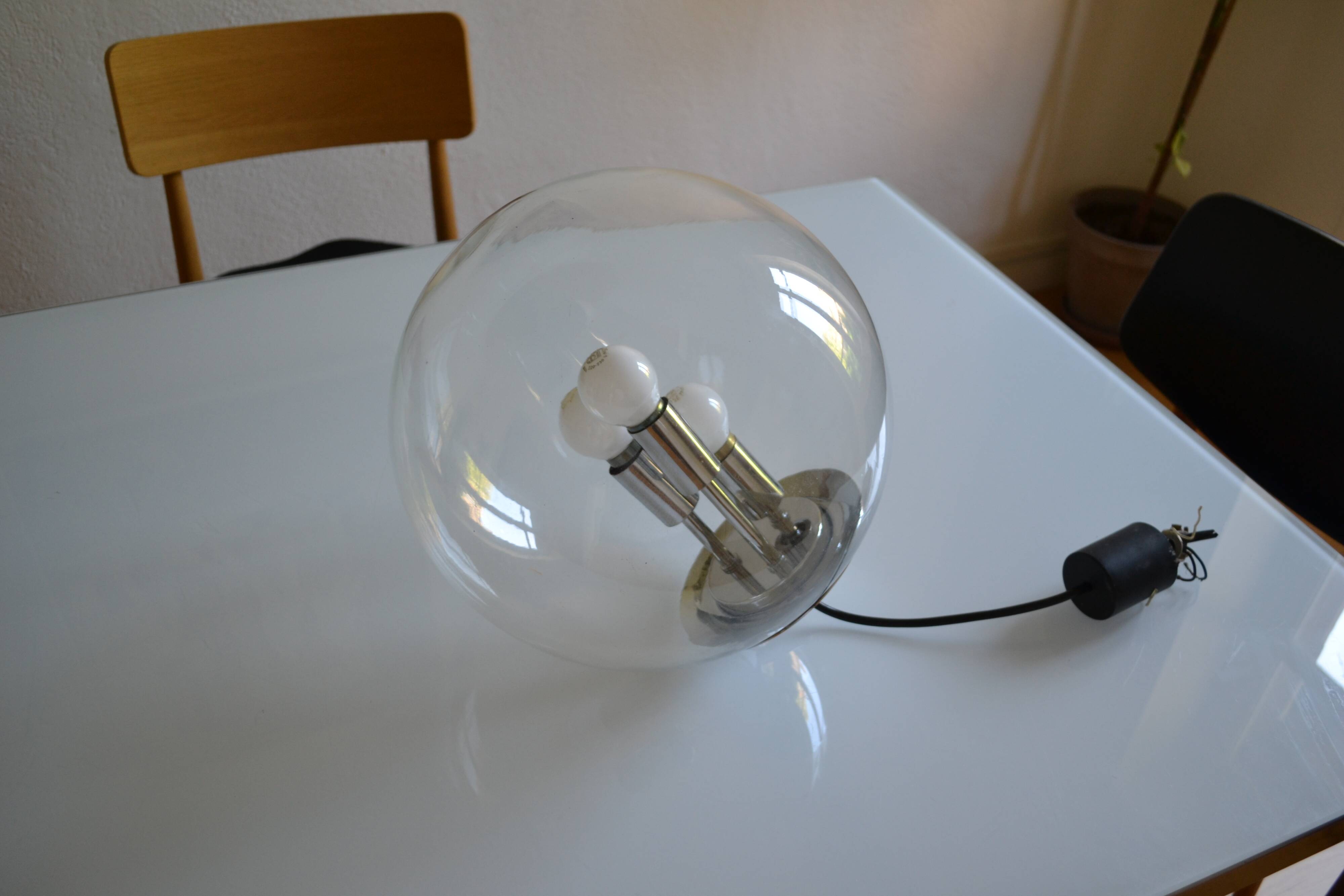 Chandelier pendant lamp Doria Leuchten West Germany 1960