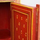 Antique painted folk art cabinet
