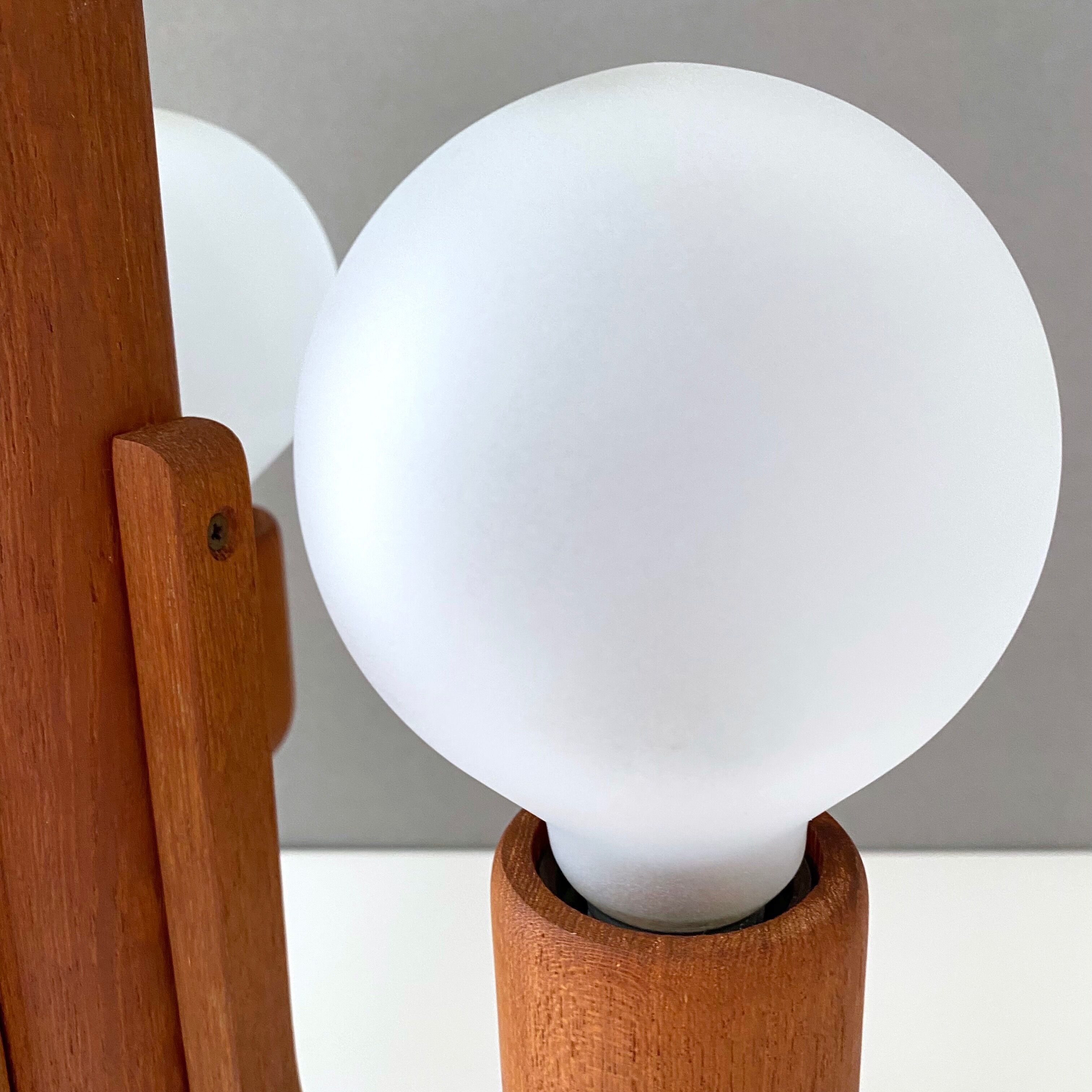 Domus hanging lamp, teak lamp, 80s