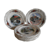 8 plates for dessert obernai Sarreguemines h.loux