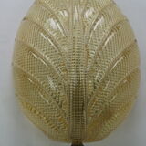 Set of 2 swedish leaf shaped wall sconces Fritz Kurz  for Orrefors, 1960s