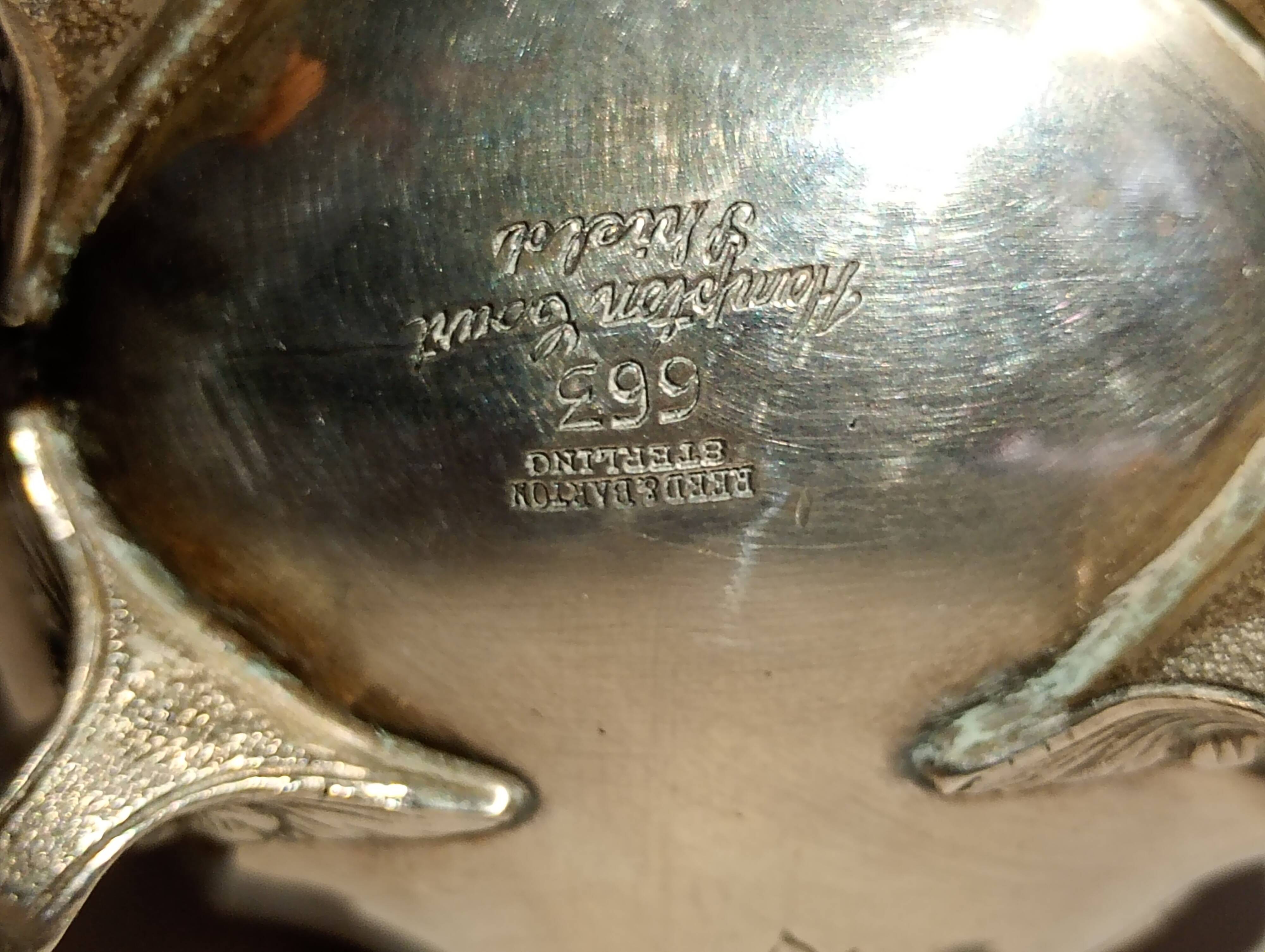 Reed & Barton Solid Sterling Silver Sugar Bowl & Creamer 790 grams