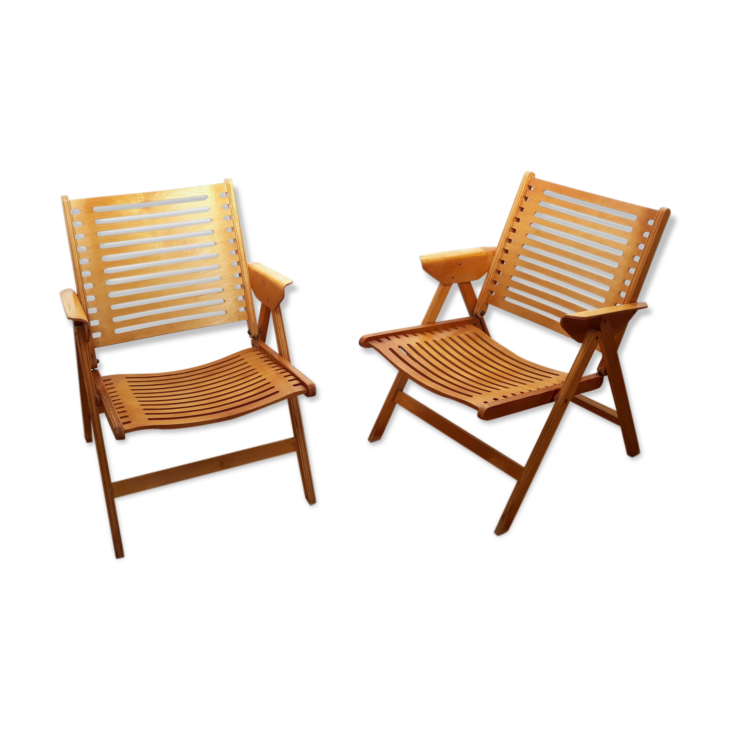 2 folding chairs vintage Rex lounge by Niko Kralj design