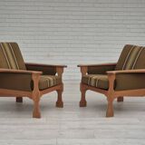 1970s, Danish design, club chair, original very good condition, furniture wool fabric.