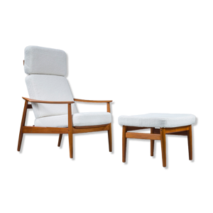 Fauteuil et ottoman par Arne Vodder