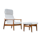 Armchair and ottoman by Arne Vodder for France & Søn