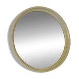 Miroir vintage : plastique blanc, Gilac France, années 1970