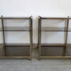 2 Sofa tips glass smoked gold metal
