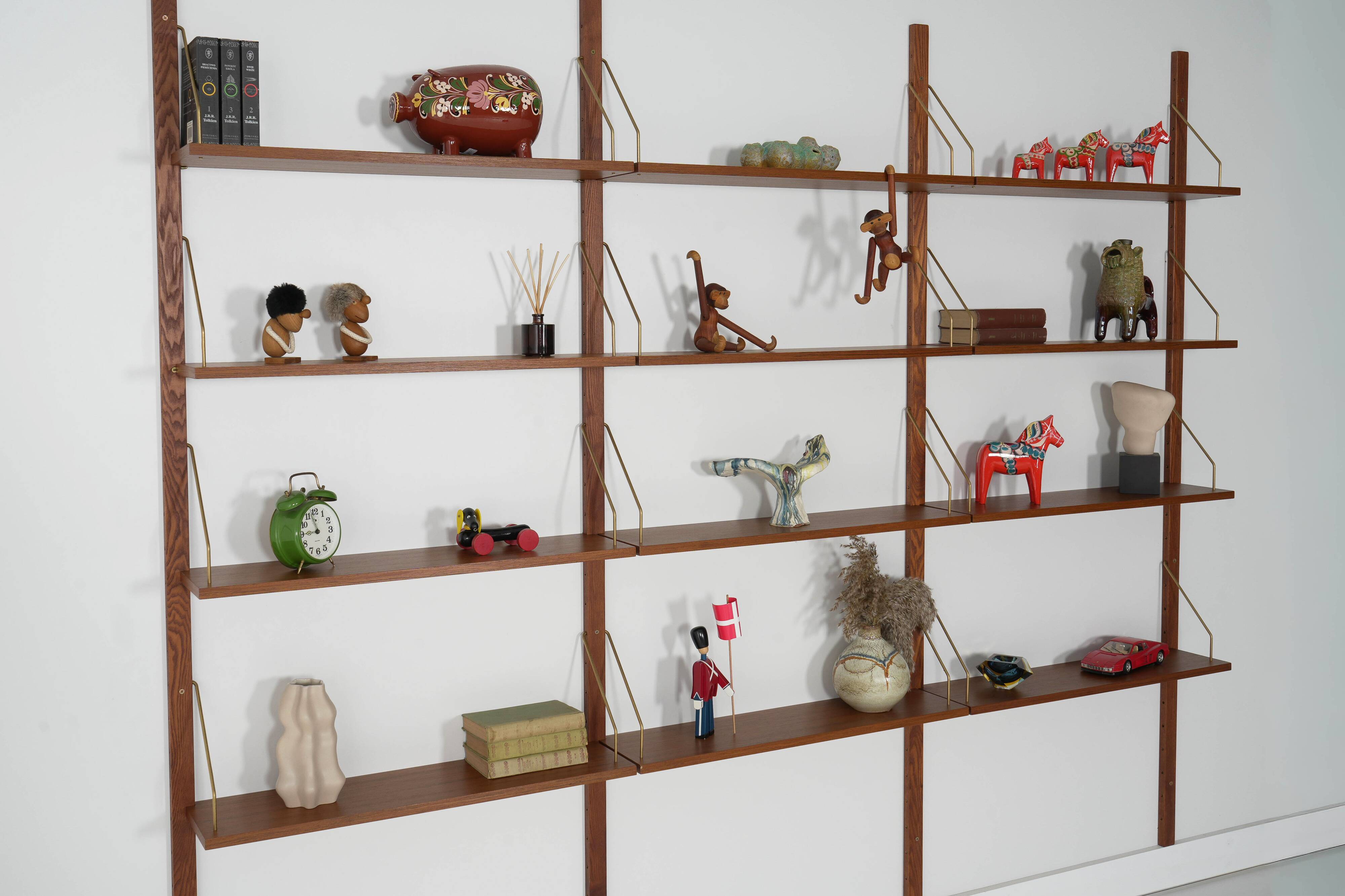 Teak modular shelving unit, Danish design, 1970s, made in Denmark