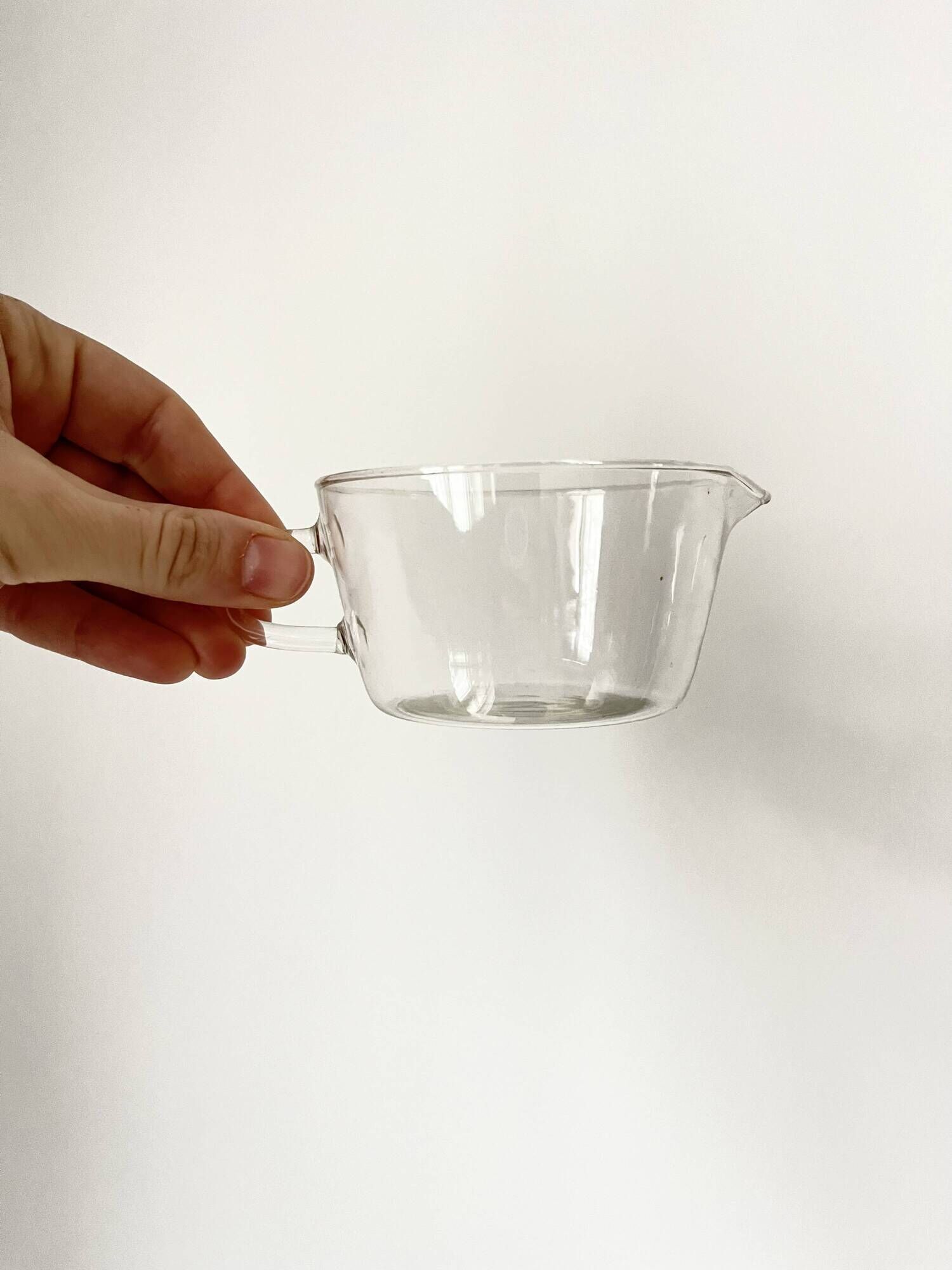 Vintage Glass Borosilicate Tea Set cups by Ilse Decho for Schott Jena, DDR