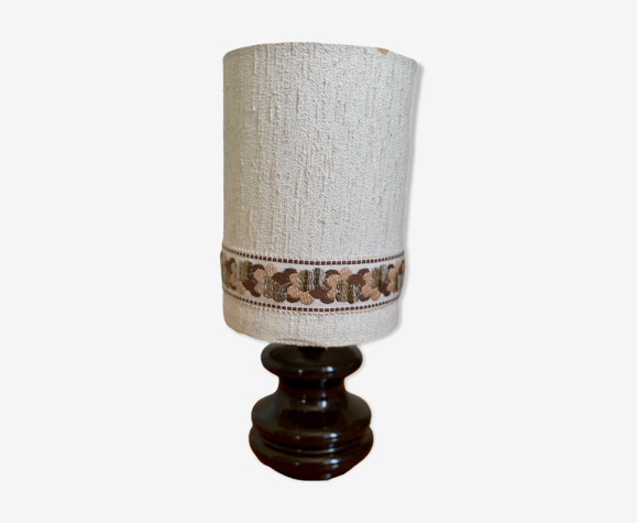 Lampe et abat-jour céramique vintage, 1970