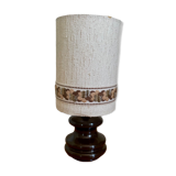 Vintage ceramic lamp and shade, 1970