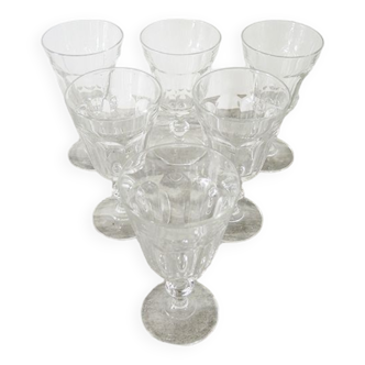 6 verres à pied arc france de style xviii h 14,4 cm