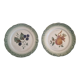 2 plates slip f.f pexonne in opaque porcelain