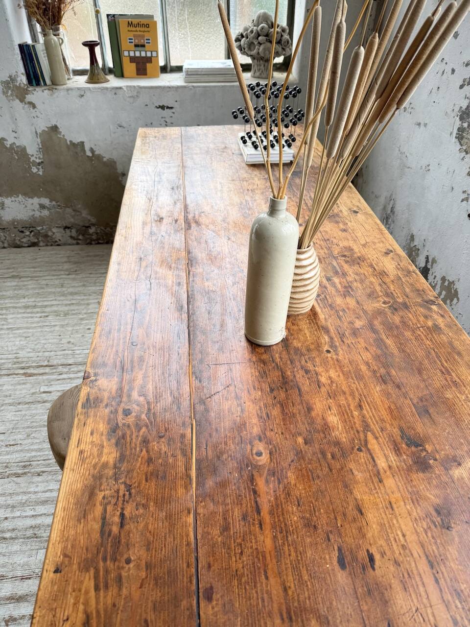 Monastery-style farmhouse table, pine, 210cm