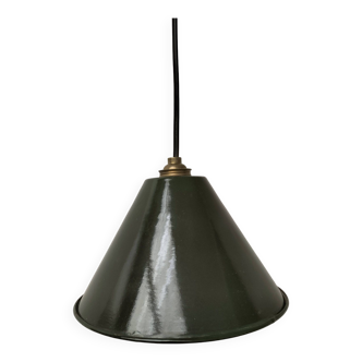 Enamelled sheet metal pendant light