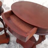 Pair of Empire-style bedside tables with Swan collar