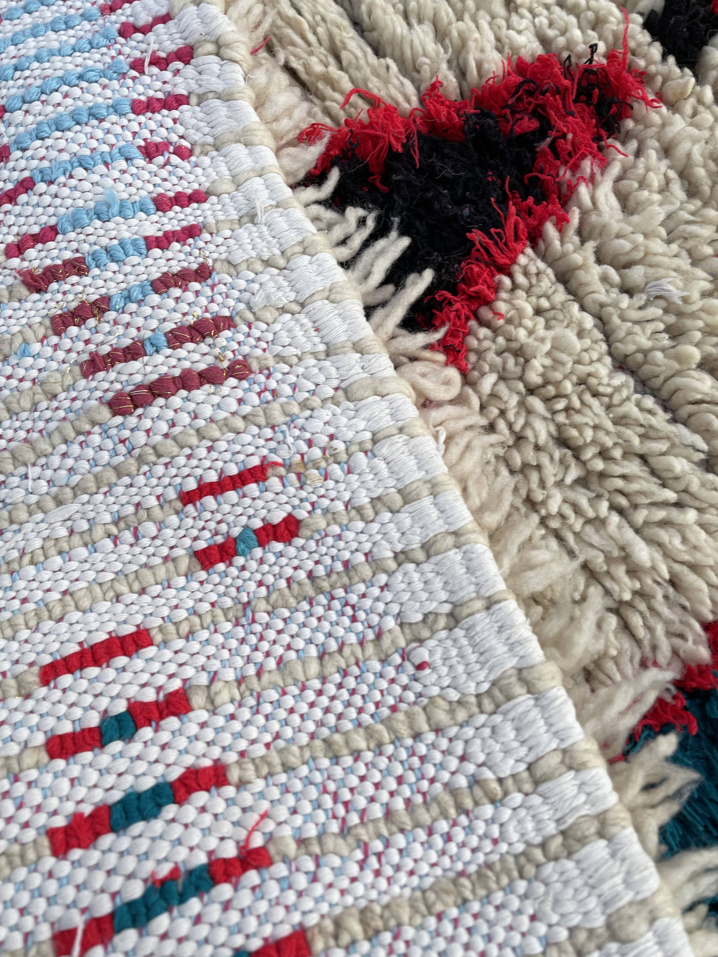 Vintage azilal berber carpet 75x180 cm