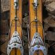 Paire de ski Rossignol Hickory vintage en bois