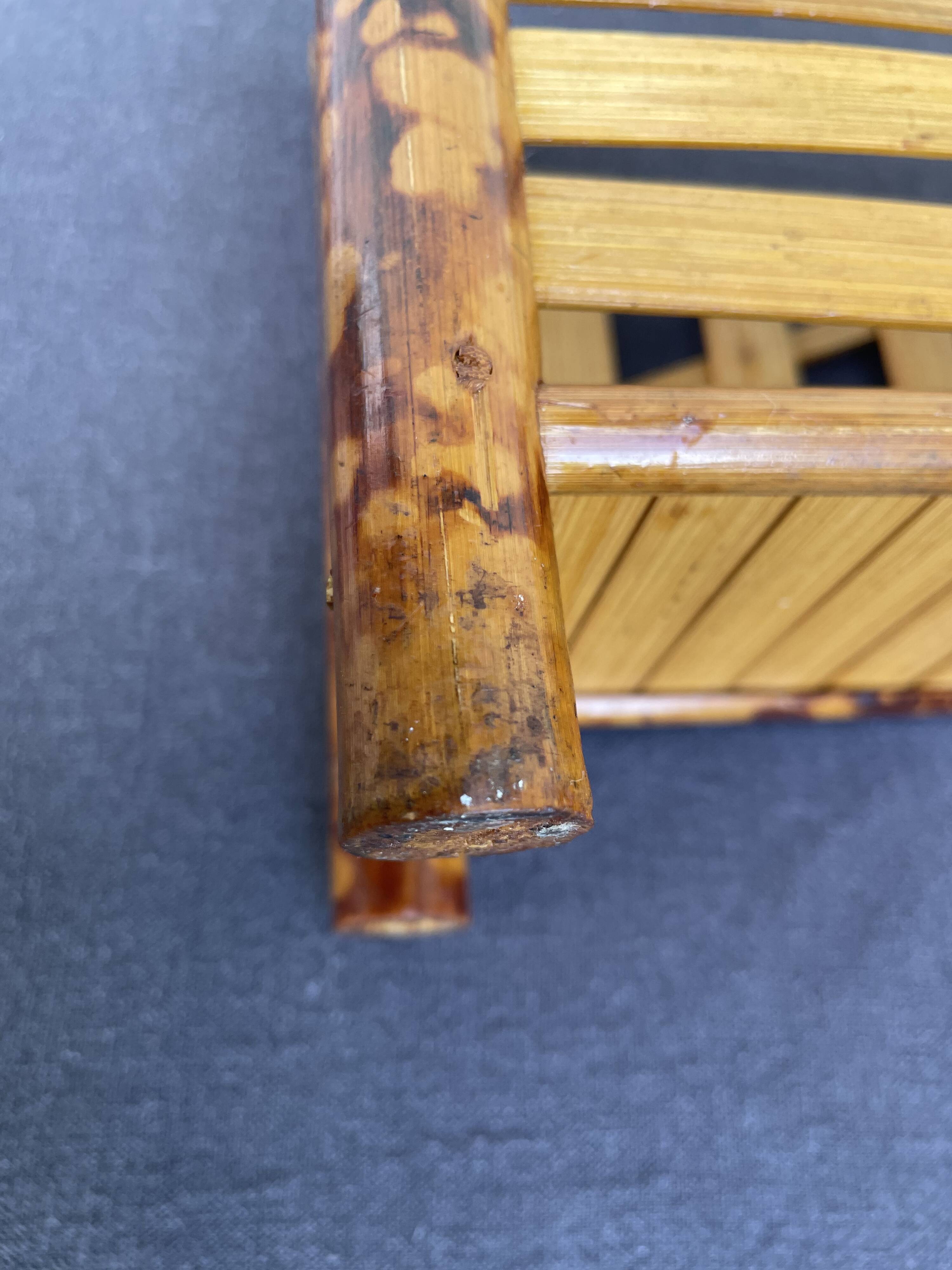 Vintage bamboo tiger wall shelf from the 70s.