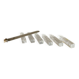 Set of 6 antique Baccarat crystal knife rests, vintage tableware