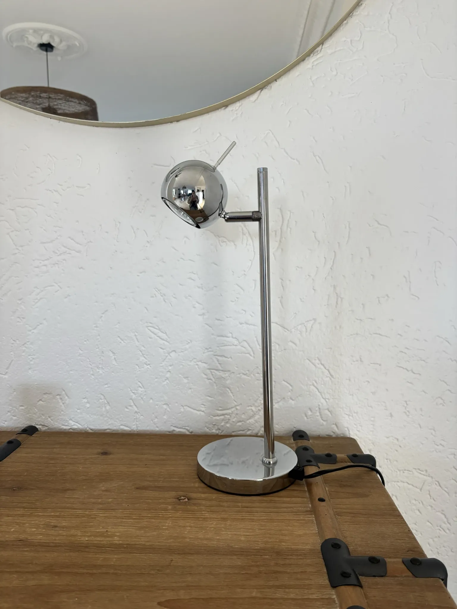 Eyeball Desk Lamp Vintage Chrome - Kenwell (Space Age 70s/80s)