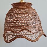 Vintage wicker pendant lamp