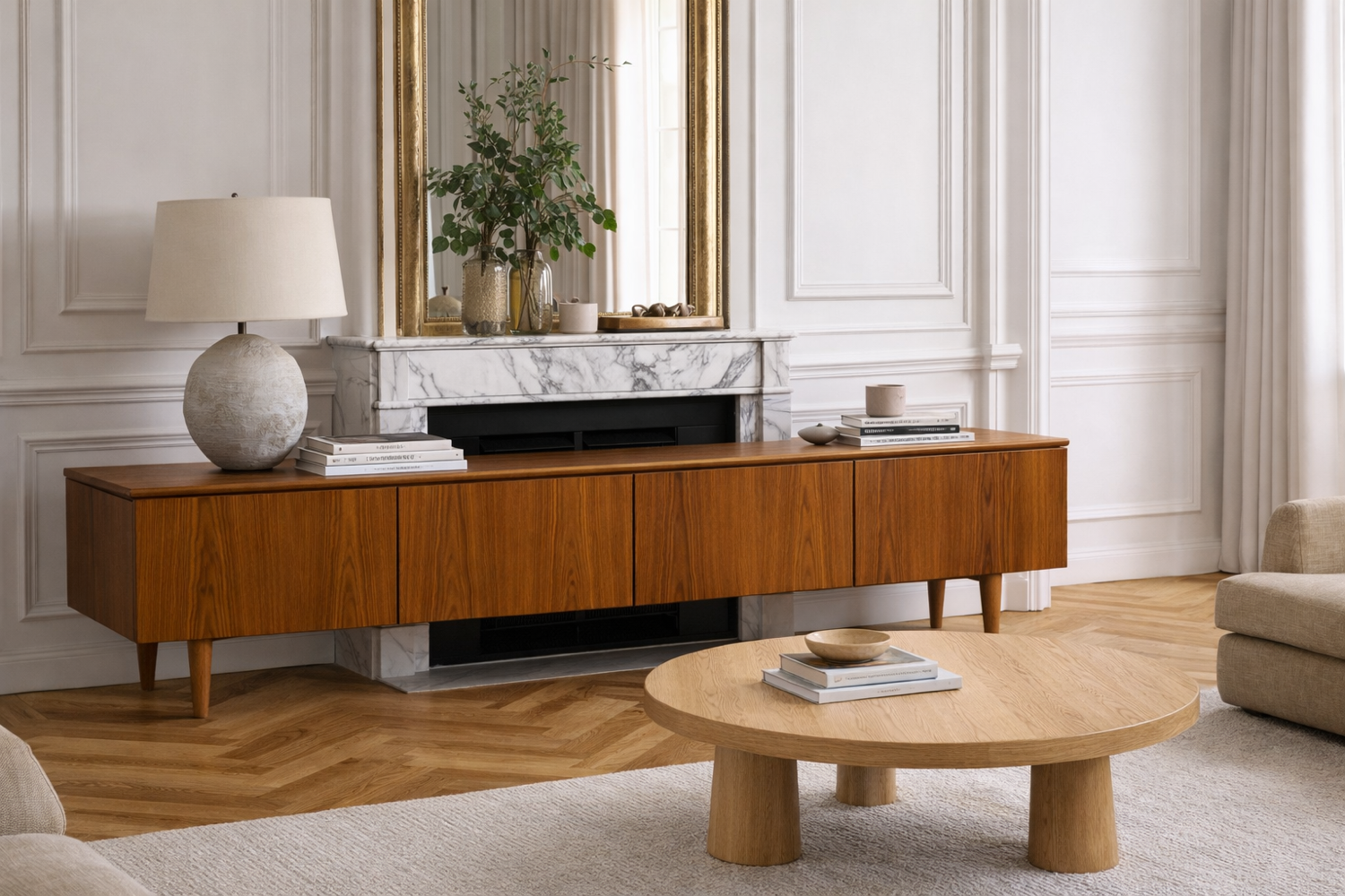 Vintage Scandinavian teak sideboard