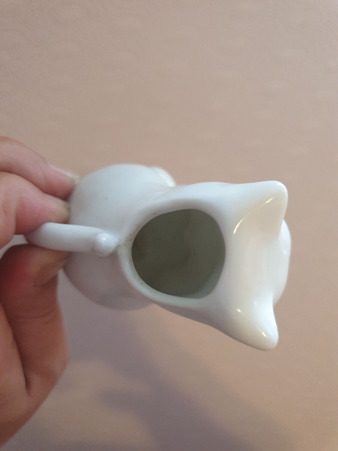 Petit pot à lait pot à crème en porcelaine en forme de chat vintage