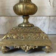 Pair of gilded bronze candlesticks in the Napoleon III style.