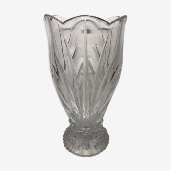 Vase en cristal taillé J.G. Durand