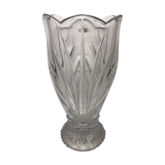 Vase en cristal taillé J.G. Durand