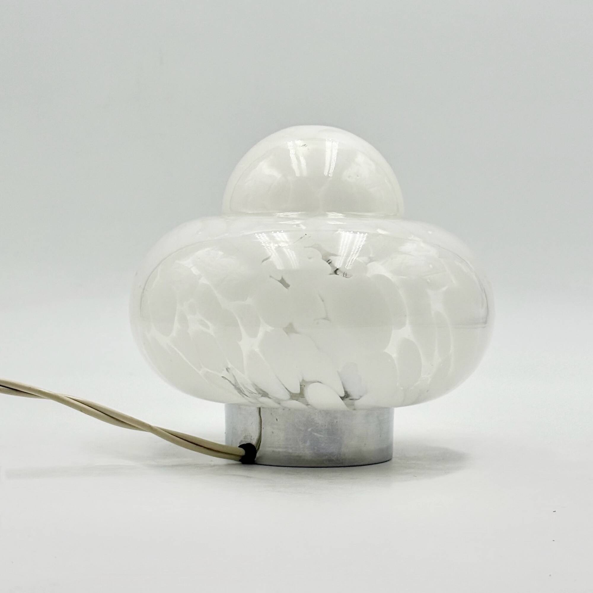 Lampe de table UFO en verre marbré, années 1960