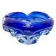 Artistic blue glass ashtray bowl from the mid-20th century, Italy, 1970s.