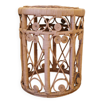 Rattan end table