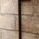Wall shelf or stand metal and rattan 1950 a 70