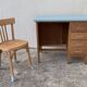 Vintage desk compass feet 1950 and its Baumann chair