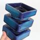 Cari Zalloni vase for Steuler, model 5101, Blue Space Age Ceramic