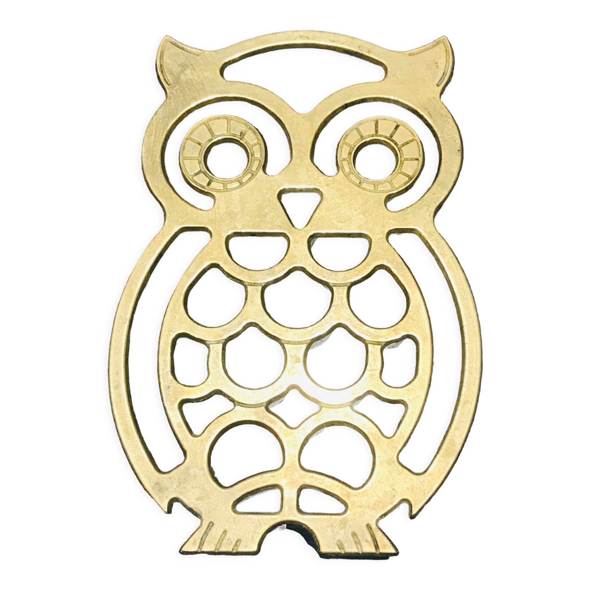 Dessous plat Hibou laiton