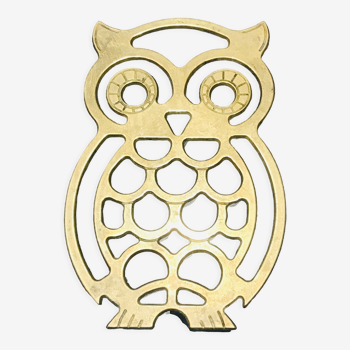 Dessous plat Hibou laiton