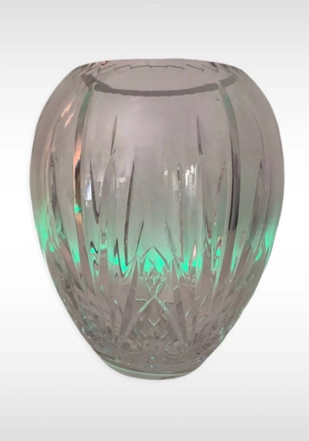 Vintage Crystal Balloon Vase Height 28cm