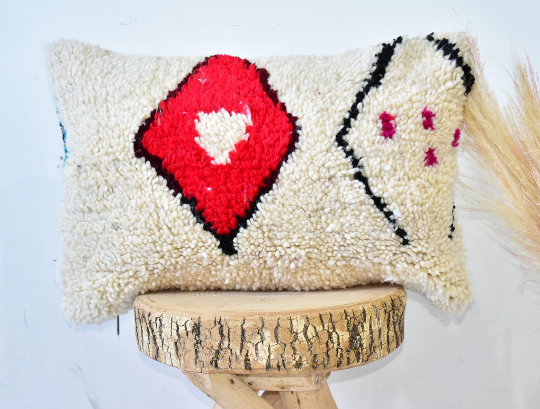 Colorful Moroccan carpet pillow 53x35cm
