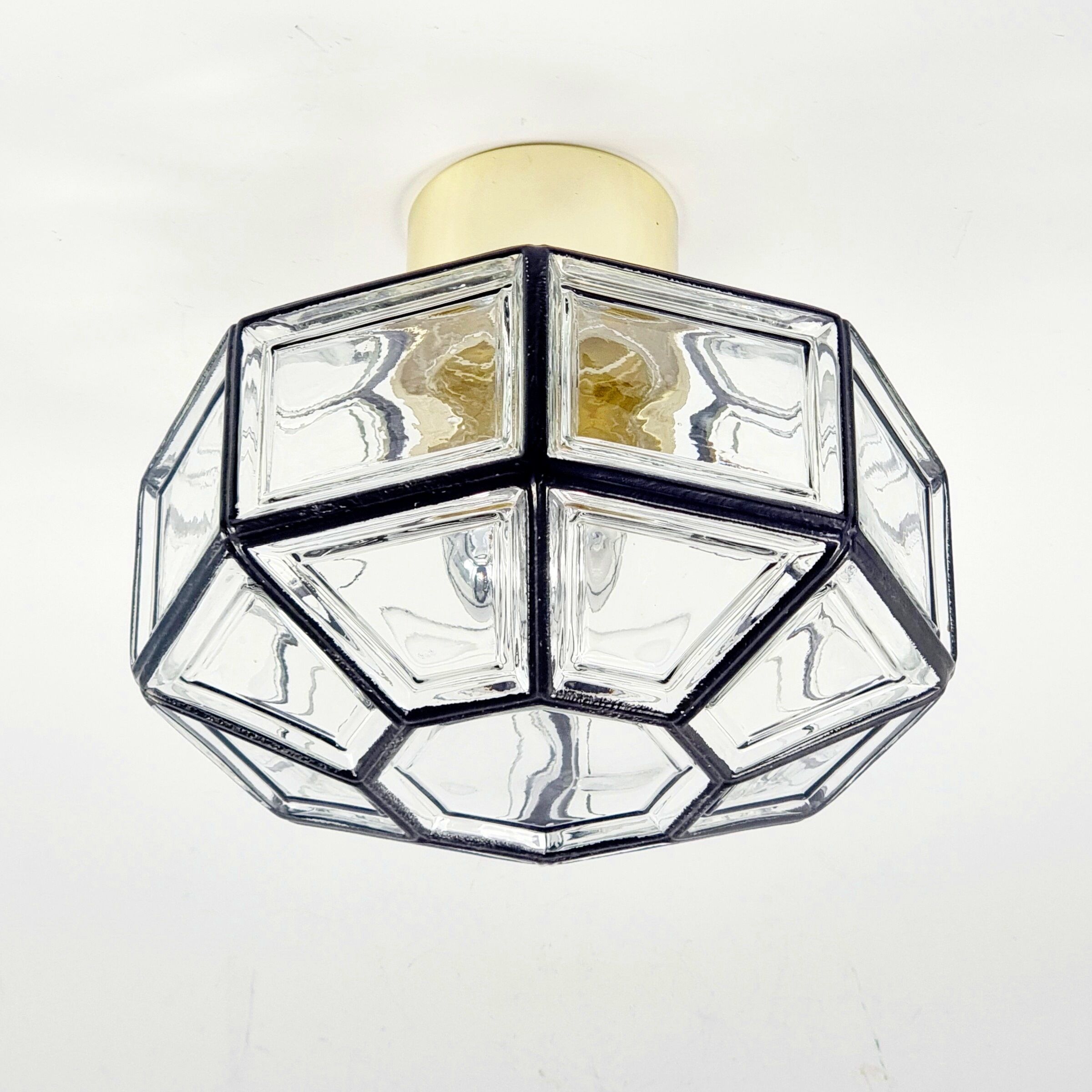 Glass flush mount from Limburg 1960s