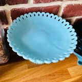 Vintage blue opaline fruit cup