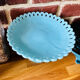 Coupe a fruits opaline bleu vintage