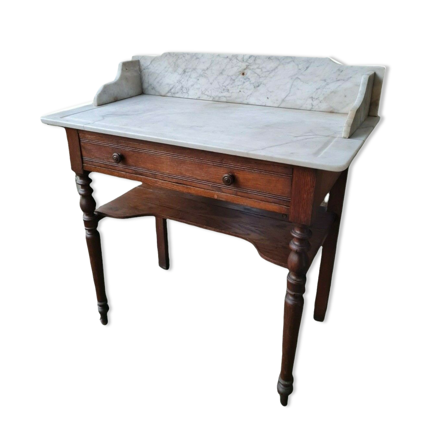 Toilet cabinet with marble plate